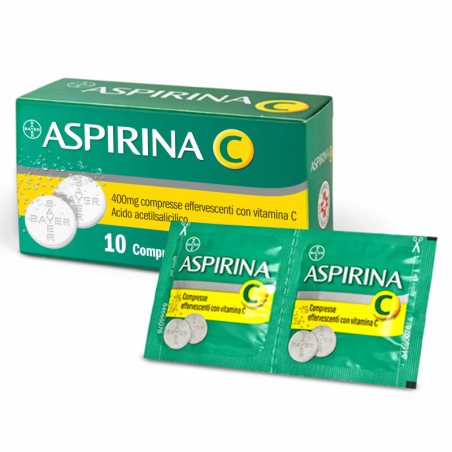 ASPIRINA C 10 Compresse Effervescenti 400+240MG          